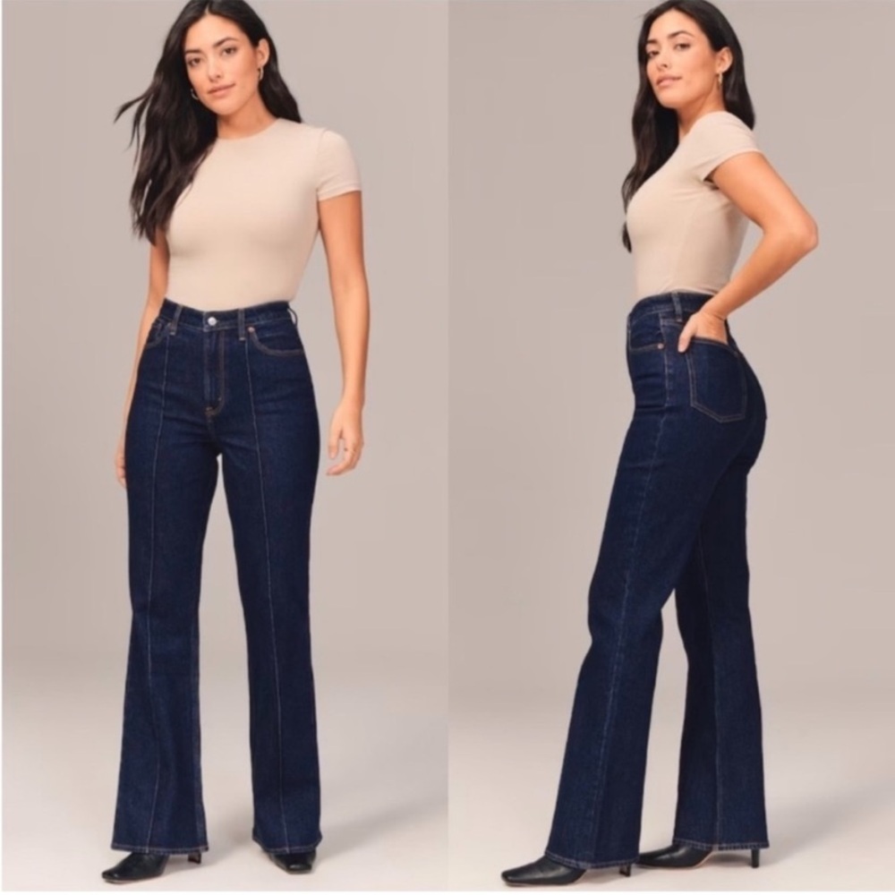 Abercrombie & Fitch The Vintage Flare High Rise Curve Love Jeans